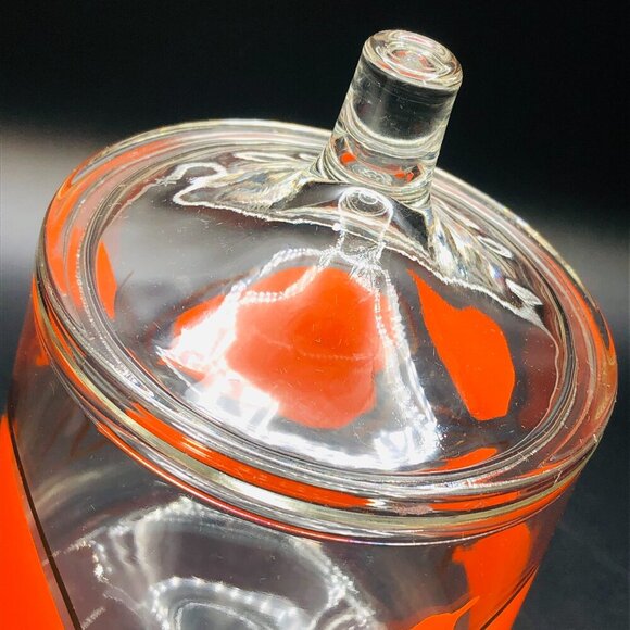 60s Anchor Hocking ENCHANT Ware Apothecary Jar Vintage Kitchen Glassware - Picture 4 of 12